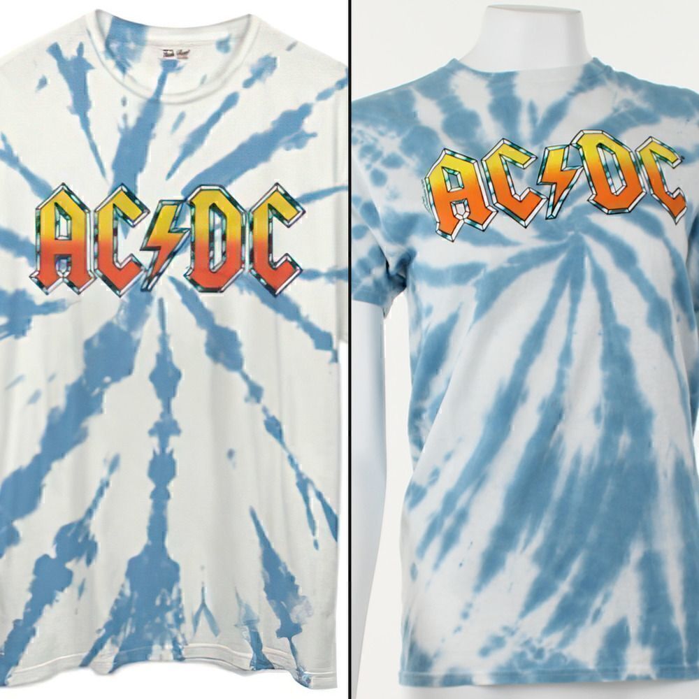 Junk Food Women's Tie-Dyed Ac/Dc Crewneck T-Shirt